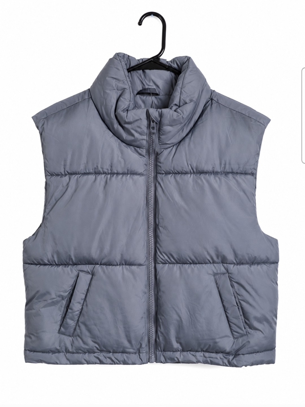 Aeropostale Gray Quilted Puffer Vest